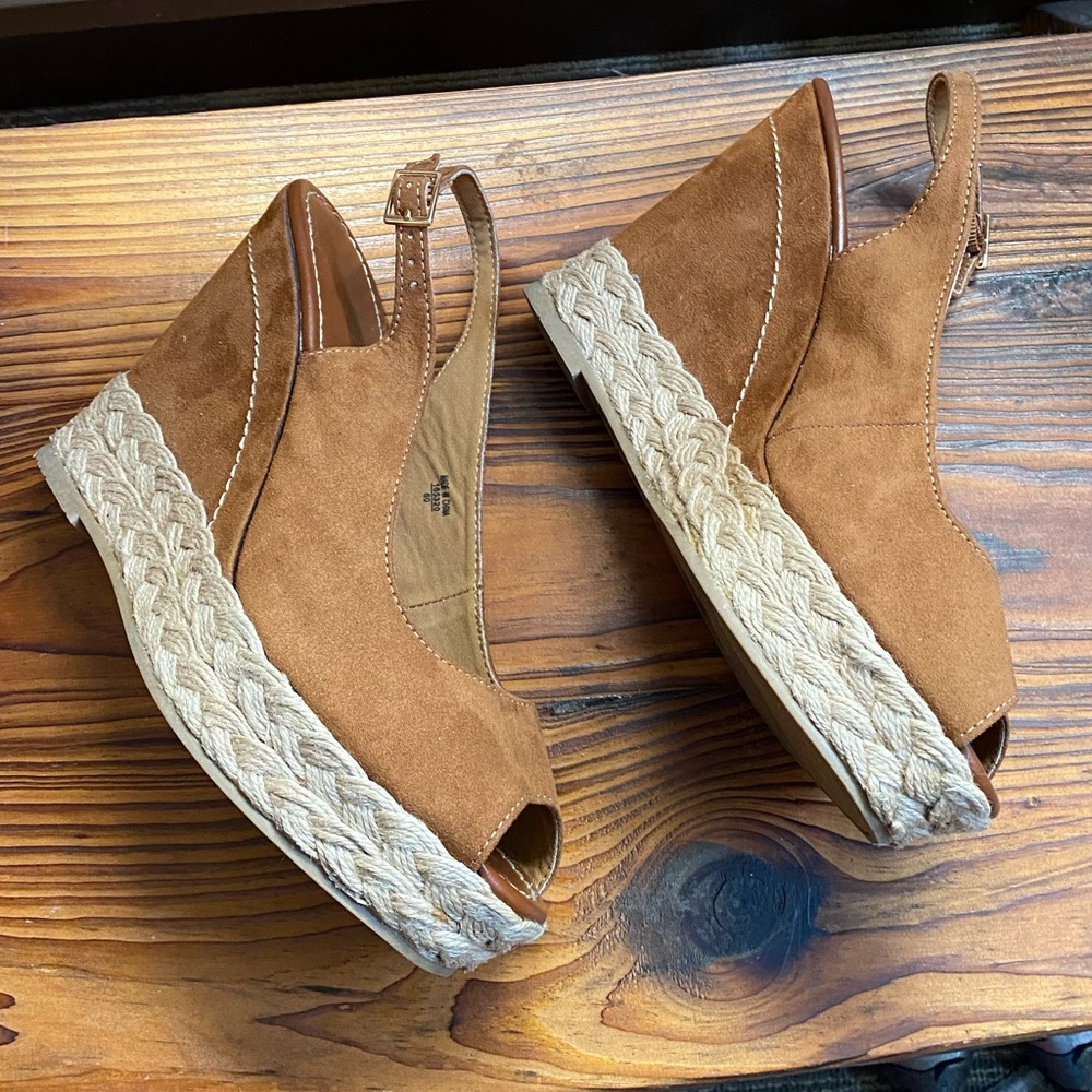 Brash Wedge Espadrille Sandals Size 10